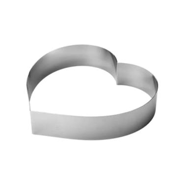 Imagem de Molde cortador forma de Coração 15,3x15cm fixo liso para bolos biscoitos massas confeitaria