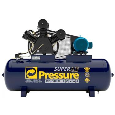 Imagem de Compressor de ar 40 pés 425l super ar 175 libras/psi 10 hp trifásico IP55 220~380V Pressure