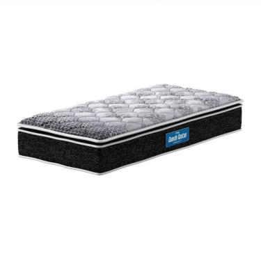 Imagem de Colchão Solteiro Espuma D28 Guarda Costas 88x188x30cm Preto Branco Probel Preto Com Branco