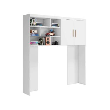 Imagem de guarda-roupa infantil para cabeceira chiara 2 pt branco