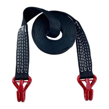 Imagem de Cinta Fita para Reboque e Arraste Budin - 5 Toneladas - 4 Metros - com dois Ganchos 1/2" Para Puxar Carros, Veículos Off-road 4x4, Caminhonetes, Tratores e Caminhões Corda de reboque