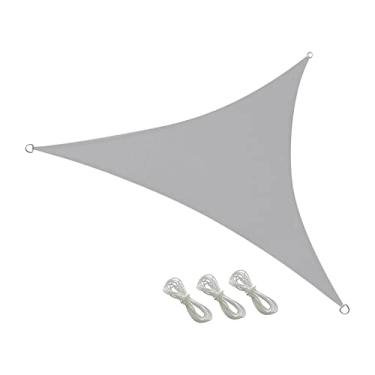 Imagem de Kiboule Toldo Resistente aos raios UV 6,5 pés Triângulo Vela Cobertura de Jardim Respirável Cobertura de Estufa para Pátio Externo Acampamento Quintal Piscina