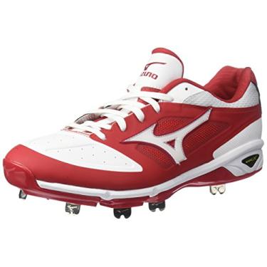 Imagem de Mizuno Sapato de beisebol masculino Dominant Ic, Vermelho/branco., 7.5 D US