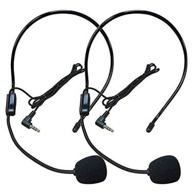 Imagem de zdyCGTime Microfone de áudio macho para portátil de 3,5 mm para sistema de microfone, amplificador de voz, alto-falantes, professores, conferências, discursos, apresentações de teatro, guias