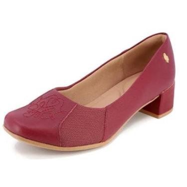 Imagem de Sapato De Salto Feminino Conforto Salto Baixo Usaflex Aj0102-Feminino