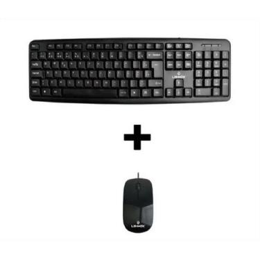 Imagem de Teclado e Mouse Óptico Usb Com Fio Lehmox KIT