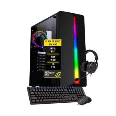 Imagem de Pc Gamer Bravus Core I7 Gtx 1050 16Gb Hd 1Tb Ssd 120Gb - Amorim Shop