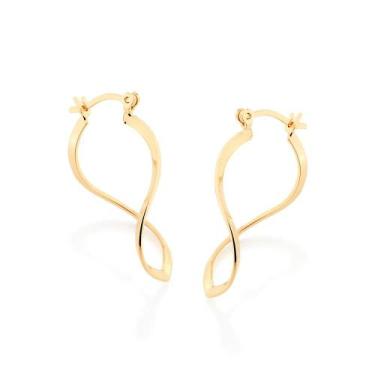 Imagem de Brincos banhado ouro 3x 24k 18k e 22k femininos argola grandes rommane