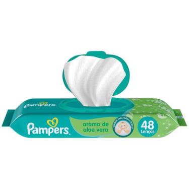 Imagem de Lenço Umedecido Pampers Aroma de Aloe Vera - 48 Unidades
