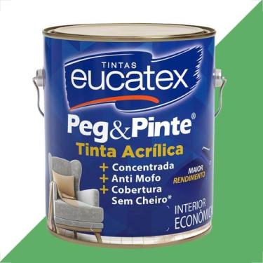 Imagem de Tinta latex eucatex peg pinte acrilico verde piscina 3600ml