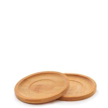 Imagem de Suporte para Copo de Bambu Ekos com 2 Peças - Wincy Casa, Redondo