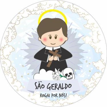 Imagem de Painel de Lona Redondo Santinhos Católicos São Geraldo - Fabrika de Fe