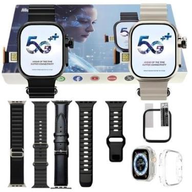 Imagem de Smart Watch Microwear Ultra 3 AI 5g Chip Android 8.1 Tela Amoled + Acessorios ChatGpt Baixa Apps-Unissex