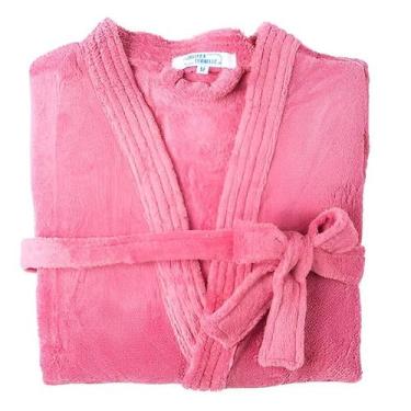 Imagem de Roupão Soft Microfibra Adulto Jolisoft Fleece Macio Jolitex, Pink, G