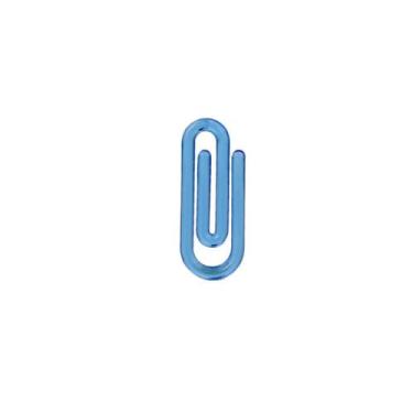 Imagem de Clips Pequenos Coloridos Azul 25mm Segura Papel Com 100 Unidades - Rus