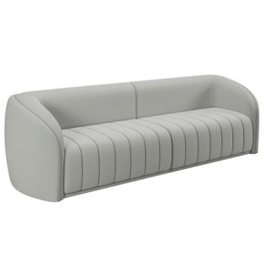 Imagem de Sofá 4 Lugares Para Sala 252cm Lazio M03 Veludo Creme - Lyam Decor