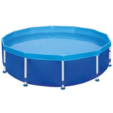 Imagem de Piscina Estrutural Redonda Aço Azul 4500 Litros 2,78m x 77cm 1007 - Mo