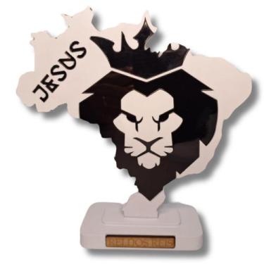 Imagem de Mapa Do Brasil Decorativo Leão Da Tribo De Judá - DED