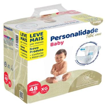 Imagem de Fralda Descartável Personalidade Baby Total Care Bag - Tamanho XG - 48