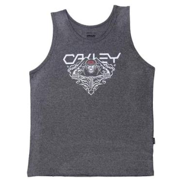 Imagem de Camiseta Regata Oakley Ellipse Skull Tank, Athletic heather grey, G