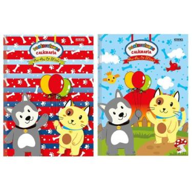 Imagem de Caderno de caligrafia dominguinhos 40 folhas -  capas sortidas - São D