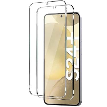 Imagem de A2One Stuff [Pacote com 2 protetores de tela para Samsung Galaxy S24 Plus de 6,7 polegadas, película de vidro temperado transparente HD [100% compatível com impressão digital], transparente