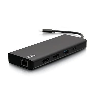 Imagem de C2G Estação de ancoragem de monitor duplo USB C 4K - HDMI, Ethernet, USB, 3,5 mm e 60 W de potência