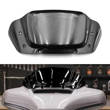 Imagem de IZX Serve para Harley CVO Street Glide FLHXSE 2023-later Street Glide FLHX 2024-later Motocicleta 20.3 cm Frontal Superior Carenagem Para-brisa Defletor de Vento Para-brisas (Preto)