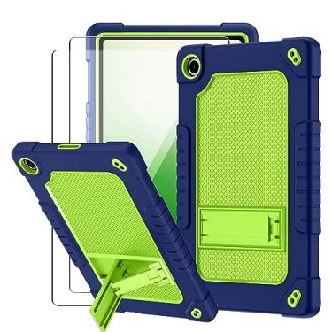 Imagem de Para Walmart Onn 10.4 Tablet Pro 2023 Modelo: 100110603 Capa à prova de choque com protetor de tela de vidro temperado, alça de ombro e suporte para crianças para Walmart Onn 10.4 Tablet Pro (azul