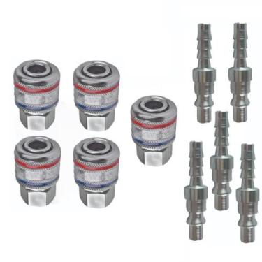 Imagem de Kit Compressor Espigão Engate Rápido E Pino Engate 1/4x 5/16