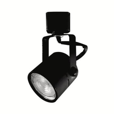 Imagem de Spot Trilho Eletrificado Eletrocalha MR16 Dicroica GU10 Preto Bivolt -
