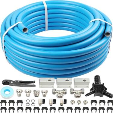 Imagem de Kit de tubulação de ar comprimido M7500 Kit de mangueira de compressor de ar de alumínio HDPE de 3/10.2 cm x 30.5 m Kit de tubulação de oficina