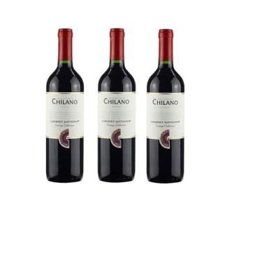 Imagem de Kit Vinho Chilano Tinto Seco Cabernet Sauvignon 750ml 3uni