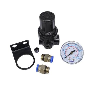 Imagem de Válvula Reguladora +manômetro +conexão 08mm Npt (Kit 4) - FL