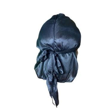 Imagem de Bandana Preta cetim c/ cauda longa Basquete Rapper c/ 2 un - Blook
