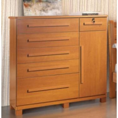 Imagem de Cômoda 046 6 Gavetas 100% Mdf Cinamomo - Móveis Valverde