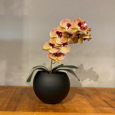 Imagem de Arranjo De Orquídea Rosa Tigre Centro De Mesa No Vaso Preto - Decore F