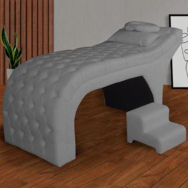 Imagem de Maca Estética Luxo Capitonê Para Clínica Sobrancelha Cílios - Suede - 