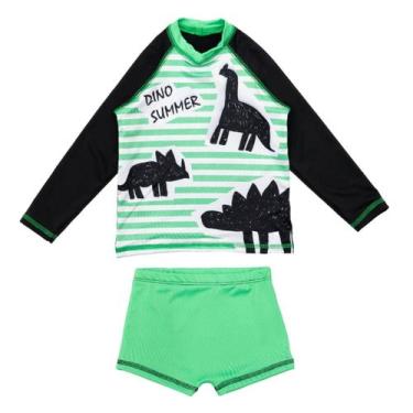 Imagem de Conjunto Menino Blusa Sunga Juvenil Praia Natação Piscina - Fofotinhos