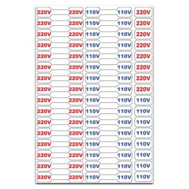 Imagem de Etiqueta Adesivo de Voltagem 110v E 220v Tomadas E Cabos - SHD Soleil 