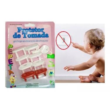 Imagem de 8 Protetores De Tomada Para Bebê Contra Choque Com 2 Chaves - Pepeta