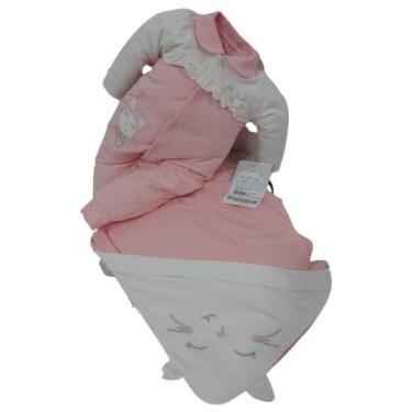 Imagem de Saída Maternidade Bebê Menina Bordado Le Bhua Paraiso 13378 - Le Bhua 
