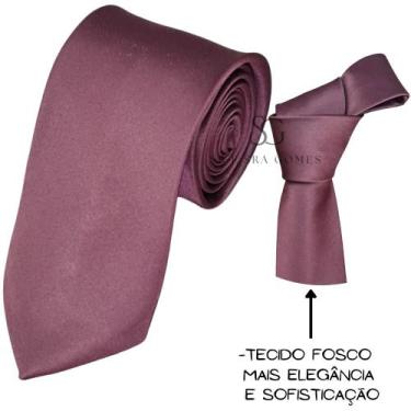 Imagem de Gravata Marrom Café Tecido Fosco para Padrinhos e Eventos Casamento - 