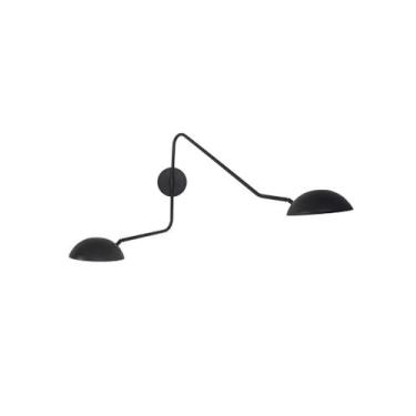 Imagem de Lustre Arandela Dome Dupla Articulada Industrial Preto 394 - ILUMINAMU