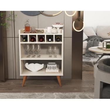 Imagem de Aparador Buffet Cantinho do Café Intense Com Adega 5 Garrafas Retrô - 