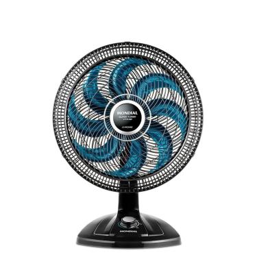 Imagem de Ventilador de Mesa Mondial Super Turbo 8 Pás 40cm 140W Preto/Azul 127V - VTX-40-CHROME