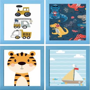 Imagem de Kit Quadrinhos Decorativo para Quarto de Bebê Infantil Menino Menina S