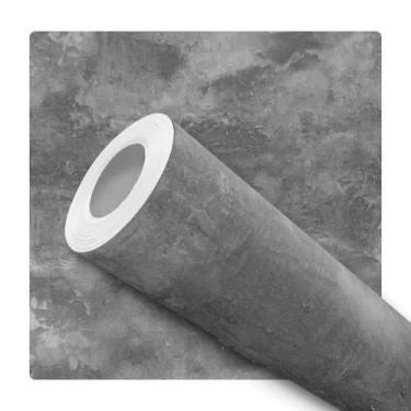 Imagem de Papel de Parede Vinílico Autoadesivo Lavável Textura Cimento Decoração