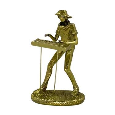 Imagem de Figura Decorativa Músico Tecladista 11 X 15 X 24 Cm - ESPRESSIONE