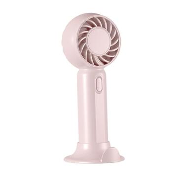 Imagem de Bothyi Ventilador portátil Ventilador de mesa Ventilador de mão recarregável Ventilador de refrigeração de ar Ventilador pessoal Ventilador de mão para, Rosa